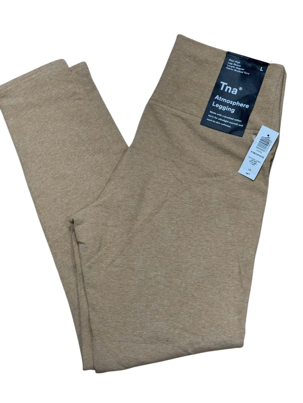 Tna Atmosphere Leggings Sz L Heather Honey Brown Beige Classic Casual Fall